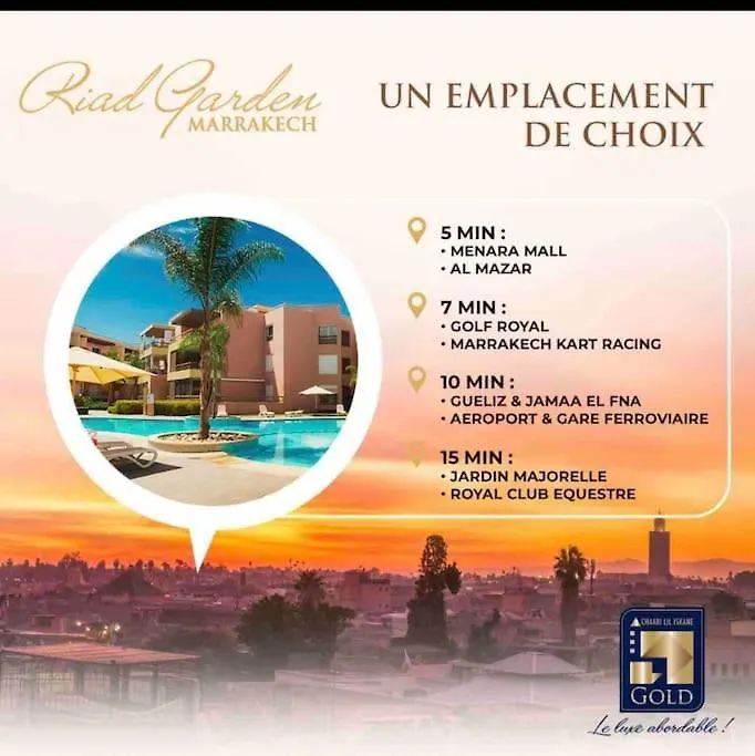 Apartment Appartement Luxe Riad Garden Marrakech 3 Piscines Marrakesh